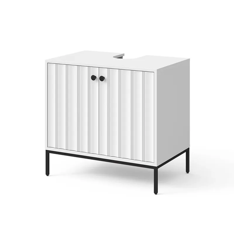 Lichidare de stoc Dulap de bază pentru chiuvetă Eliza Ondulație albă 70x63 cm Vicco