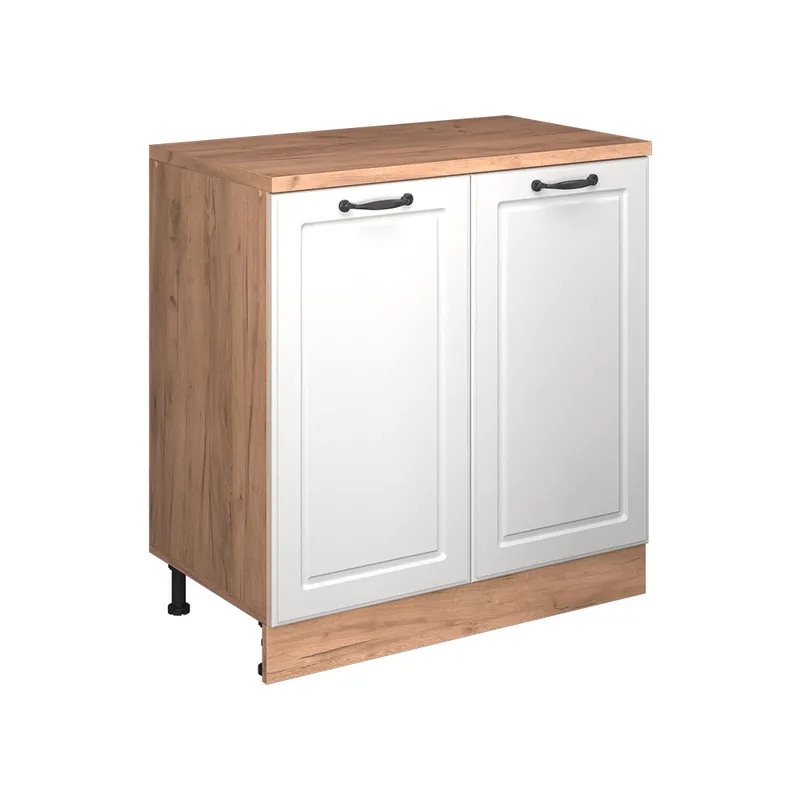 Livrare rapidă Dulap pentru mansardă Rion Casă de țară albă 80x81.6 cm fără înclinare cu 2 uși Vicco