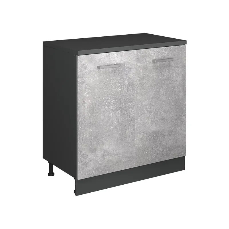 Plată sigură Dulap pentru mansardă Rion beton 80x81.6 cm fără înclinare cu 2 uși Vicco