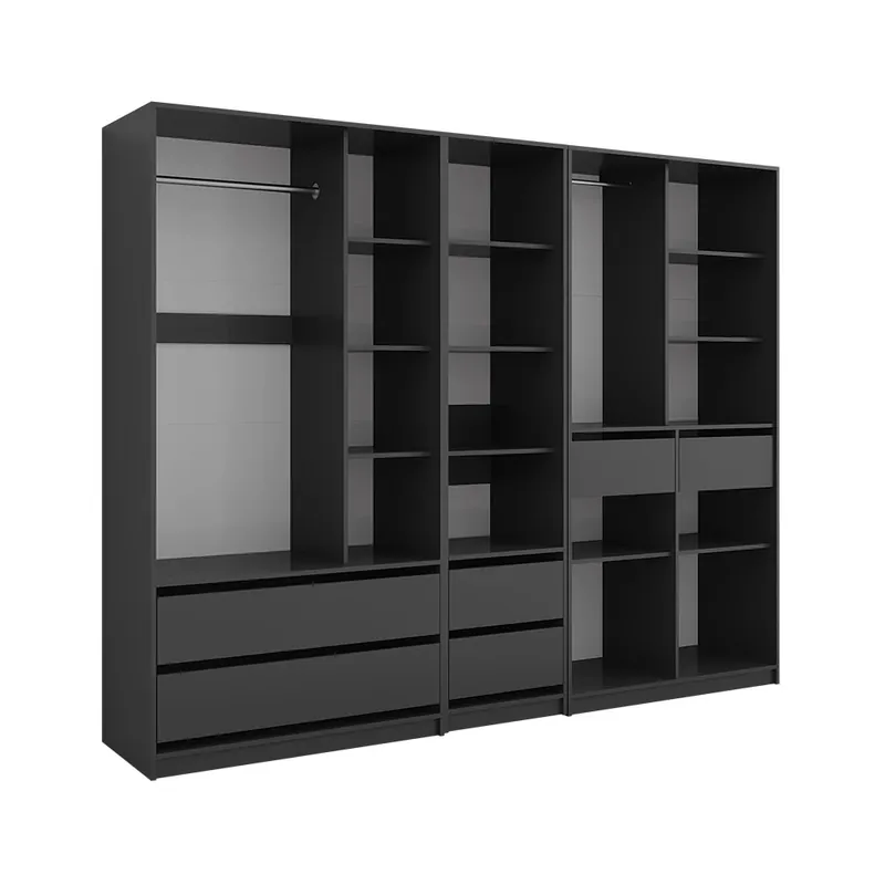 Dulap Elmo antracit 100x200 cm 3 părți Vicco Ofertă specială