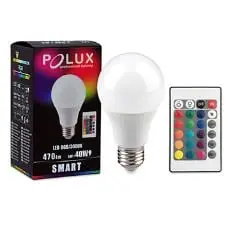 LED POLUX SMART A60 E27 SMDWW RGB 6W 470lm + Telecomandă Preț mic