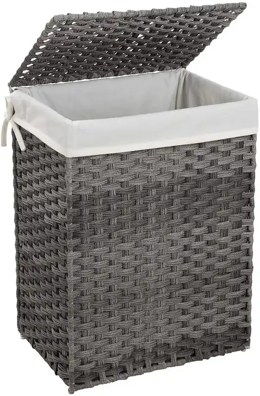 Reducere Coș de rufe Gri Rattan LCB51WG