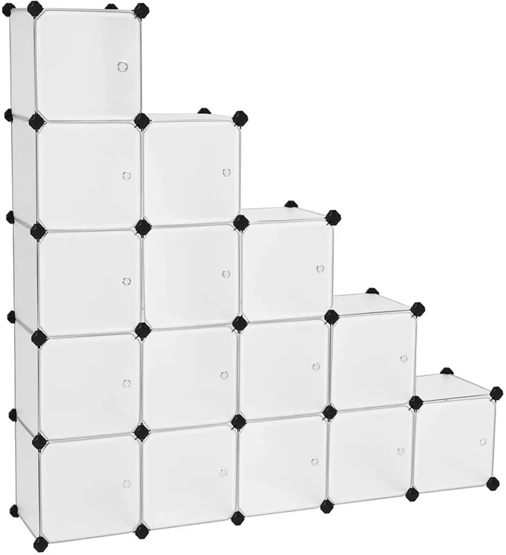 Ofertă limitată Bibliotecă albă modulară LPC44BS Songmics