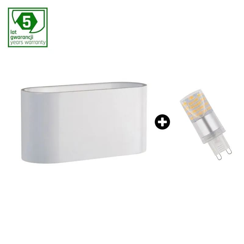 Pachet de 5 ani garanție Squalla G9 White + Led G9 4w Cw (Slip006009 + Woj + 14435) Ofertă specială