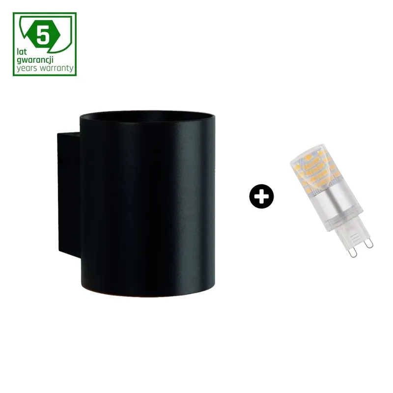 Pachet de 5 ani garanție Squalla G9 Tuba Black + Led G9 4w Cw (Slip006012 + Woj + 14435) Discount