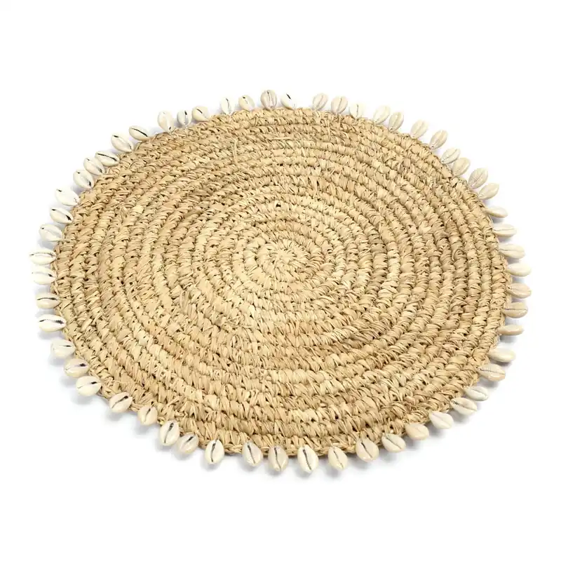 Popular Coajă de masă Raffia Shell Placemat - Natural