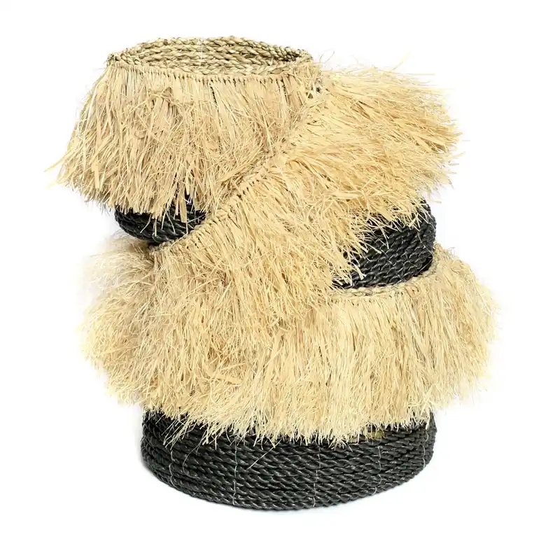 Doar azi Coșurile Aloha - Negru Natural - Set de 3