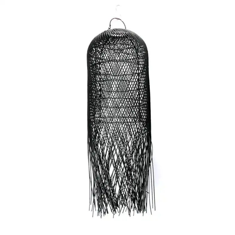 Bestseller Lampă suspendată cu ciucure negru - The Squid M, E27, Rattan