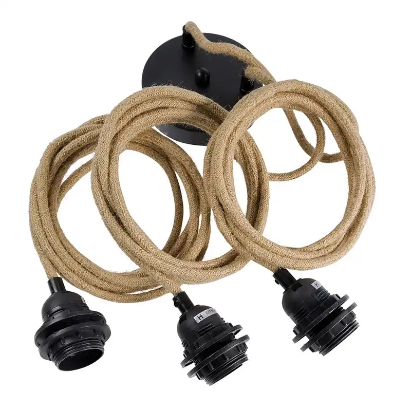 Cel mai bun preț Sistem de prindere plafon BAZAR BIZAR Cable Fittings, bumbac natural, 3 fitinguri