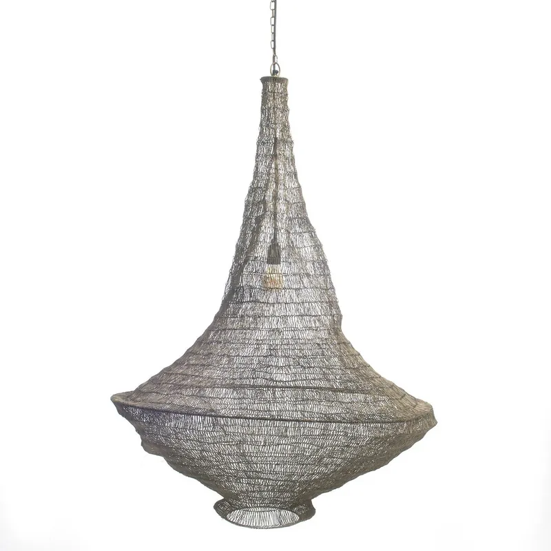 Lampă suspendată pentru camera de zi - The Swirl, E27, fier, handmade Lichidare de stoc
