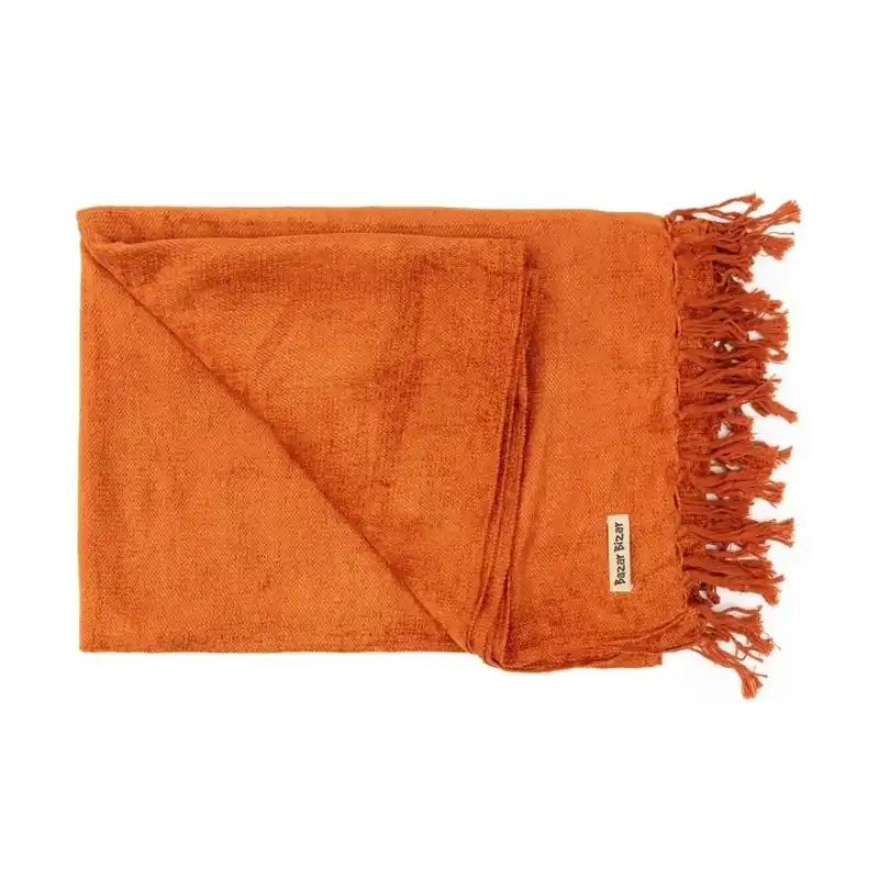 The s‘il vous Plaid - Rust Velvet Reducere specială