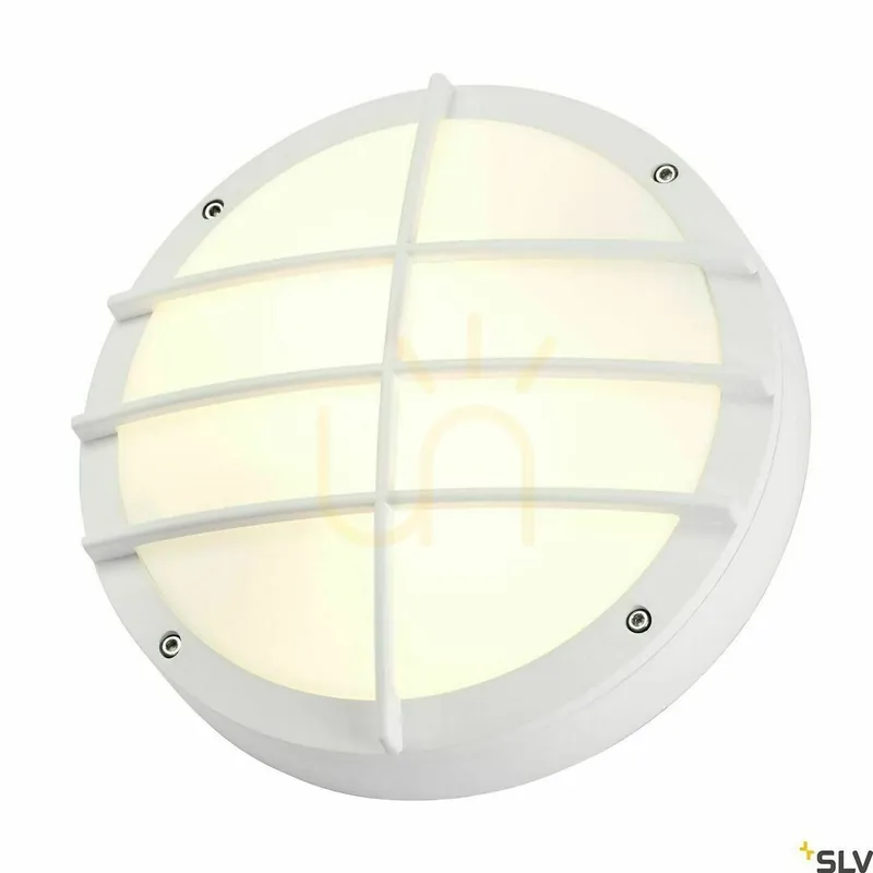 Lampă de perete exterior SLV BULAN GRID alb 27,5 cm 25W IP55 229081 Preț promoțional