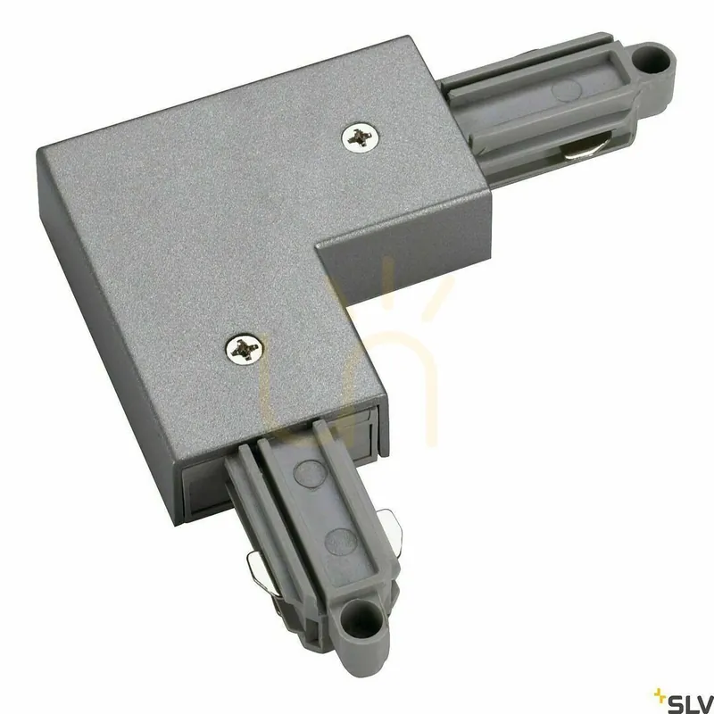 Retur ușor Conector colț alimentare șină SLV 1 SYSTEM gri 143052