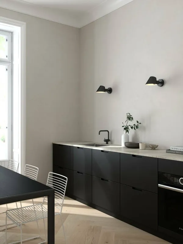 Cel mai bun preț STAY DFTP E27 E27 60W Lampă de perete din aluminiu negru