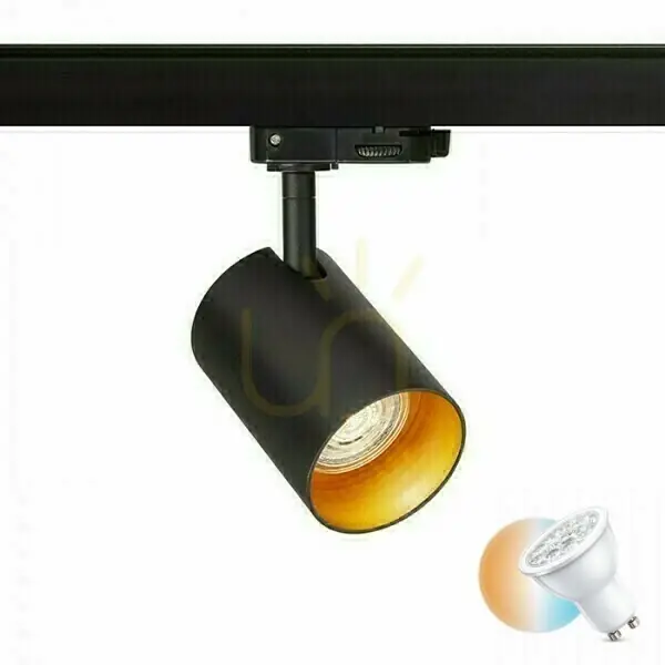 Cel mai bun preț Connor Spotlight pentru șină trifazată negru/auriu 230 V Led Gu10 10 Watt.