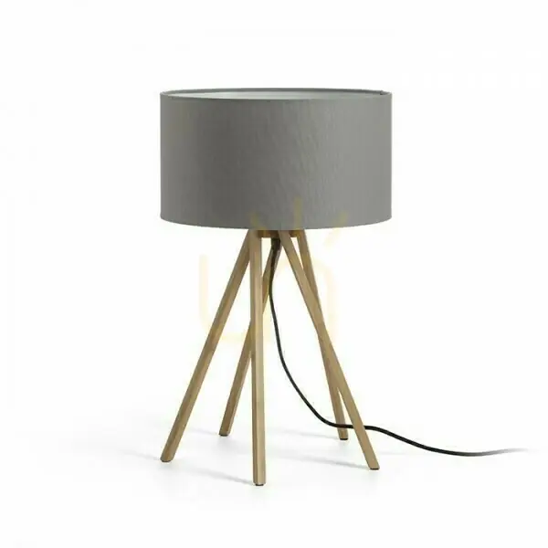 Lampă de masă El Paso Grey Bamboo 230 V E14 11 W. Reducere specială
