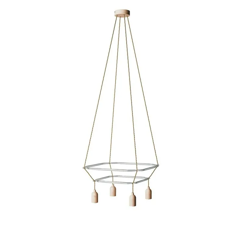 Plată securizată Creative-Cables Lampă cu pandantiv din lemn CAPL2050504v29186