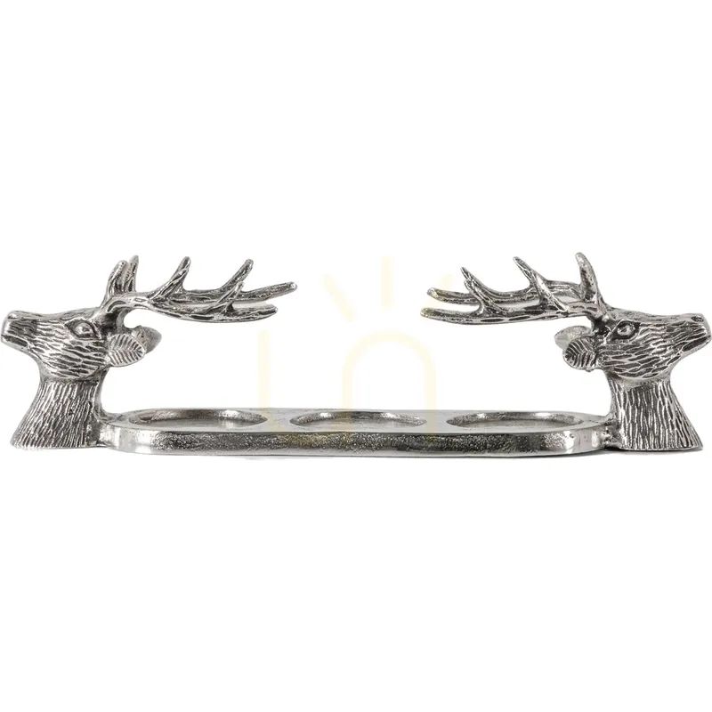 Plată sigură Suport lumânări cerb aluminiu Gallery Direct 42x10,5x11 cm 5059413757853