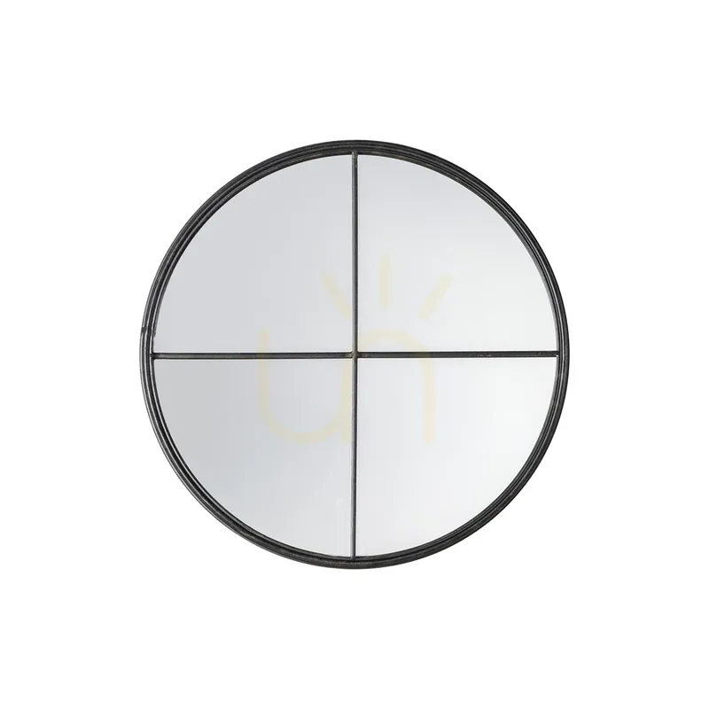 Oglindă rotundă stil fereastră Gallery Direct Frida negru 60 cm 5059413407345 Popular