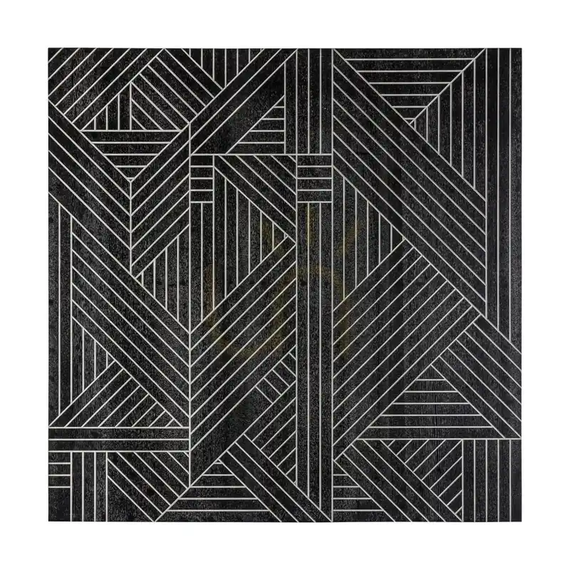Artă murală Gallery Direct Kakuda negru MDF 100x100 cm 5059413411625 Cumpără acum