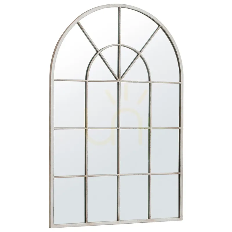 Noutate Oglindă fereastră arcuită Gallery Direct Kelford crem metal 90x60 cm 5055299468609