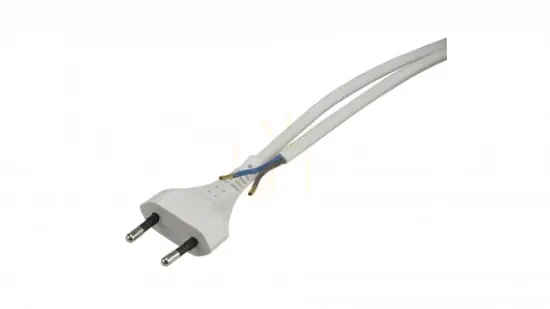 Cablu alb 2x0,75mm 230V 1,8m + fișă Expediere rapidă