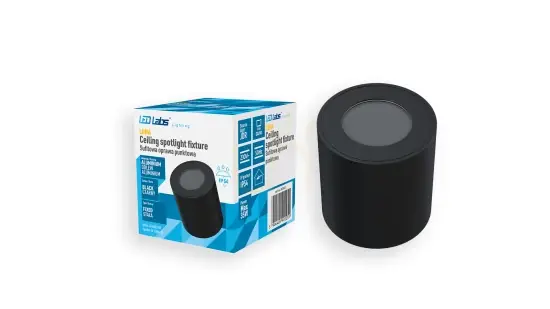 LUNA corp de iluminat montat la suprafață rotund fix negru Preț promoțional