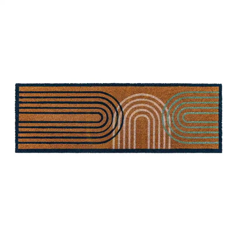 Covoraș intrare Gallery Direct Ikat Arch natural-negru coir 40x120 cm Cumpără online
