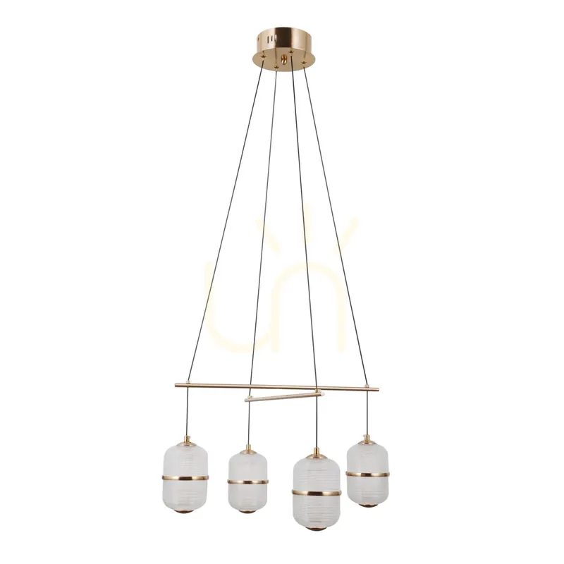 Expediere rapidă Gold Alani LED 4-Point Lampă suspendată.