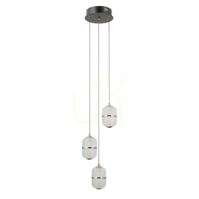 Black Alani LED 3-Point Lampă suspendată. Chilipir