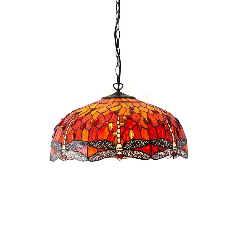 Dragonfly Tiffany Lampa pandantiv Multicolor 64082 Interiors. Popular
