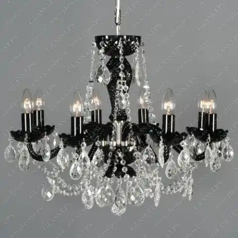 Lustra cristal Bohemia L11 009/08/1 rock crystal, F black Cumpără online