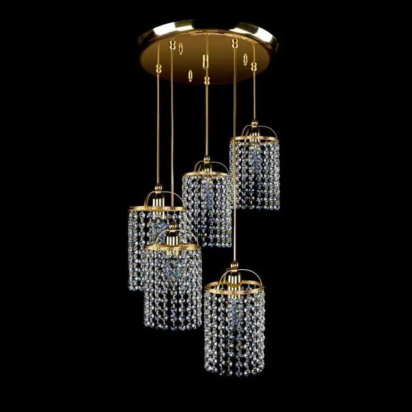 Lustra cu 5 pendule Cristal Bohemia Exclusive SMALL GAME 05-05 Mai ieftin