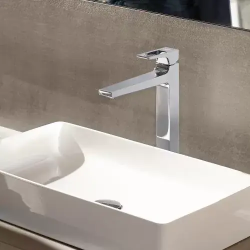 Disponibil imediat Baterie de lavoar monocomanda inalta cu maner decupat si ventil HANSGROHE seria METROPOL 74512000