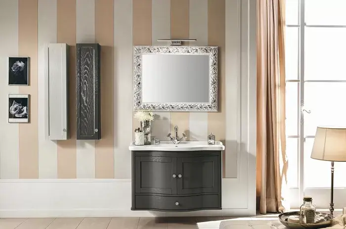 Set mobilier de baie cu lavoar si oglinda Eban seria Virginia 95 149 Set Reduceri