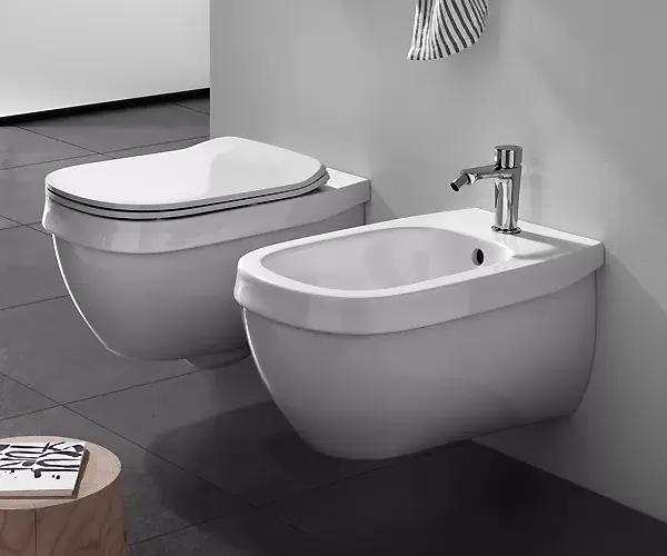 Masca decorativa culoare alb, pentru vas wc si bideu, Hatria seria Abito 00YXX801 Disponibil imediat