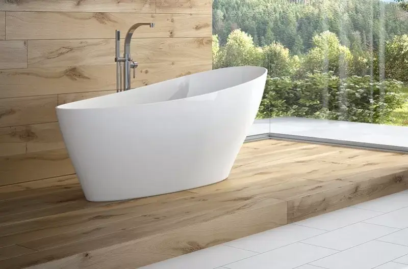 Cada de baie ovala freestanding, alba (white), Besco Keya WMD-165-K Disponibil imediat