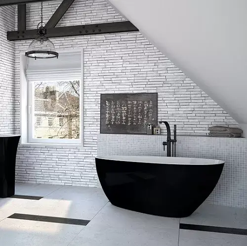 Baterie cada dus freestanding, negru, Besco Decco II BW-DII-CZ Comandă acum