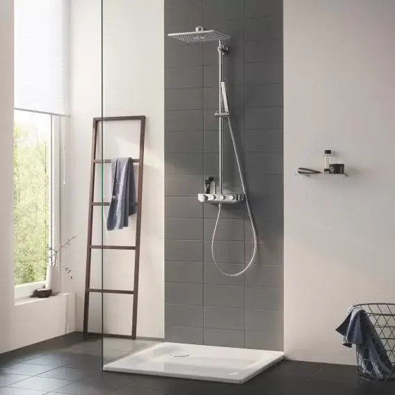 Sistem de dus cu baterie termostatata, crom, Grohe Euphoria SmartControl System 310 Duo Cube 26508000 Doar azi