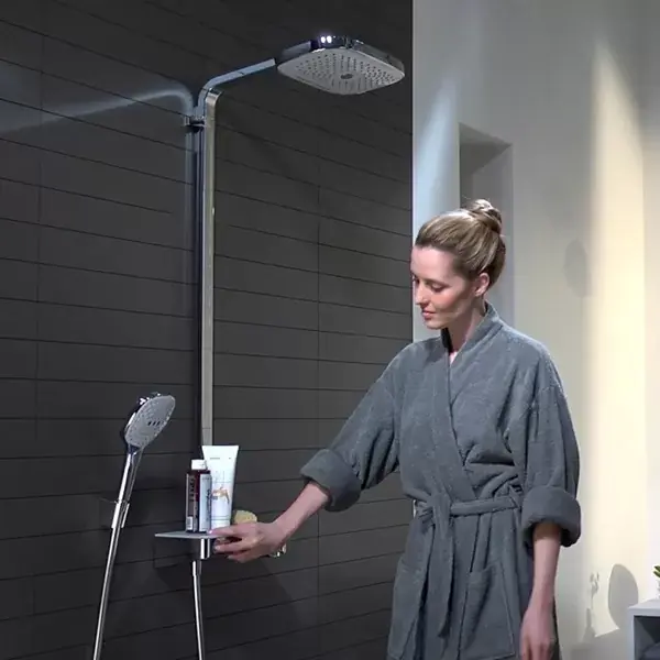 Expediere rapidă Sistem de dus fix si mobil cu baterie termostatata alb Hansgrohe seria Raindance E 360 1 Jet 27288400