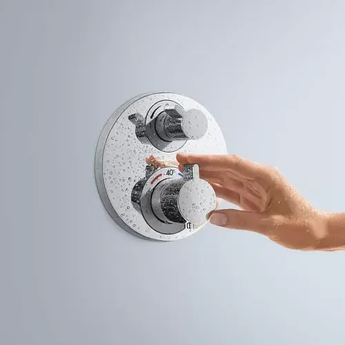 Baterie de dus incastrata cu termostat 1 functie HANSGROHE seria ECOSTAT S 15757000 Cel mai vândut