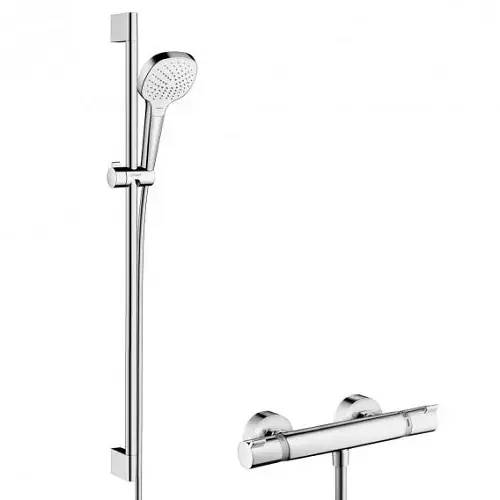 Set de dus cu baterie termostatata HANSGROHE seria CROMA SELECT E ALB 27082400 Bestseller
