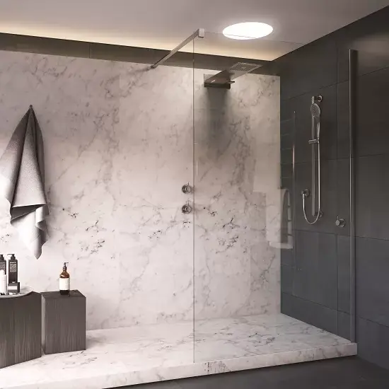 Perete de dus tip Walk-In, cu profil compensator de fixare pe perete, Ronal Easy STR4P6 Cumpărături sigure