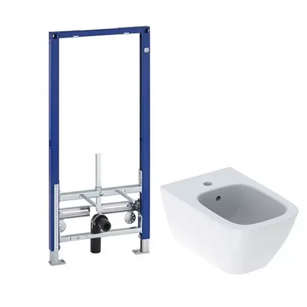 Comandă acum Set rama incastrata, cu bideu, Geberit Geberit Smyle Square 111.520.00.1+500.209.01.1