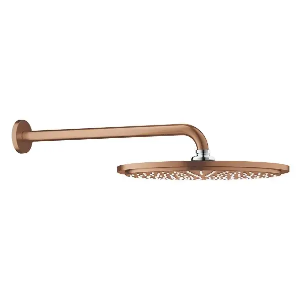Set para de dus fixa cu brat 380 mm, 1 jet, cupru mat (brushed warm sunset), Grohe RainShower Cosmopolitan 310 26066DL0 Reducere