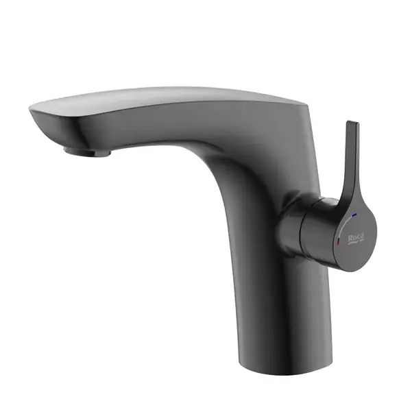 Ofertă Baterie lavoar monocomanda, maner lateral, fara ventil, Cold Start, brushed titanium black, Roca Insignia 5A3B3ANM0