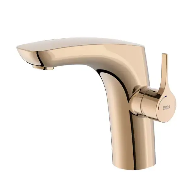 Chilipir Baterie lavoar monocomanda, maner lateral, fara ventil, Cold Start, rose gold, Roca Insignia 5A3B3ARG0