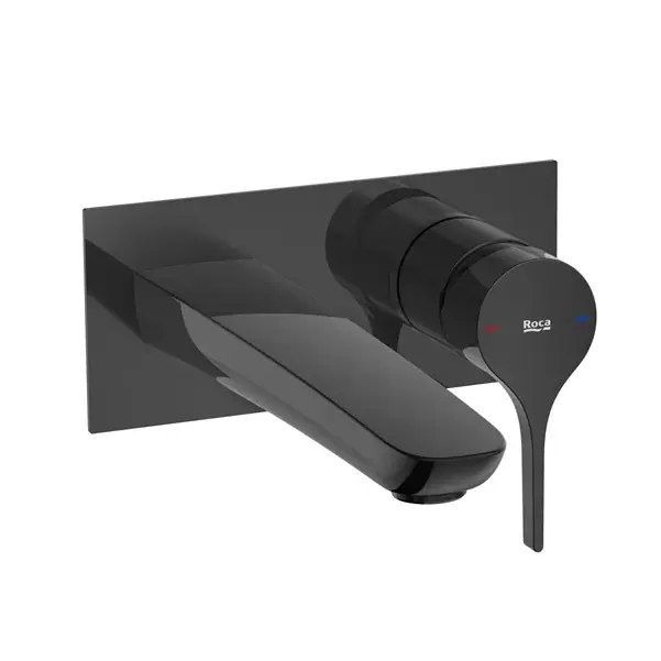 Retur ușor Baterie lavoar monocomanda, montaj incastrat, titanium black, Roca Insignia 5A353ACN0
