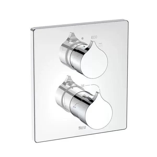 Baterie cada dus monocomanda incastrata, termostatata, cu 2 functii, crom lucios, Roca Insignia 5A0C3AC00 Ofertă exclusivă