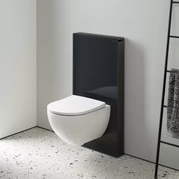 Modul sanitar pentru vas wc suspendat, 101 cm, panou frontal din sticla neagra, Geberit Monolith 131.021.SJ.6 Cel mai vândut